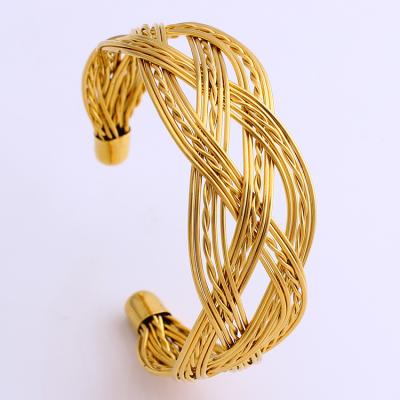 China 2018 JH Simple Design Trendy Gold Plated Trendy African Bracelet Jewelry For Gift for sale