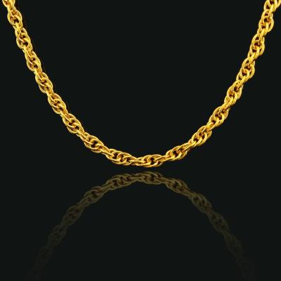 China Brass Wholesale Custom Gold Plated Jewelry Gold Chain Necklace for sale