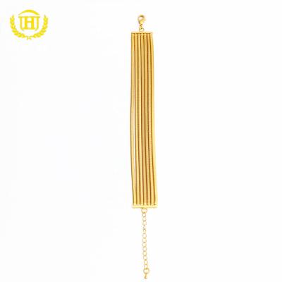 China Fashion Gold Brass Anklets Foot Handmade Barefoot Anklet Chain Women Long Anklet for sale