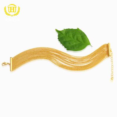 China Fashion summer style18k gold brass anklets for women foot jewelry for sale