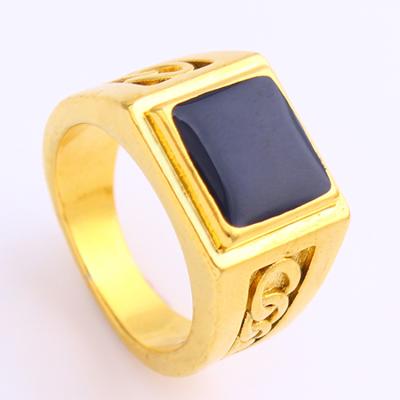 China Fashion Popular Man's JH Gold Plated Oil Drip Ring Nice Popularity Jewelry For Gift for sale