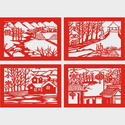 China The 24 Terms Paper Paper Solar Cut Carvings Works Chinese Rice Paper Finished Products Calligraphy Practice Paper Illustration for sale