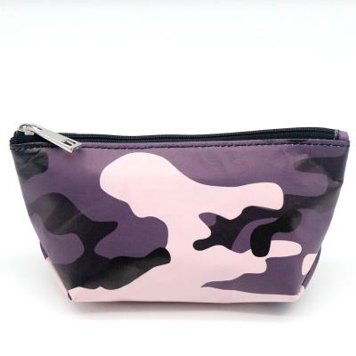 China Biodegradable Small Size Camouflage Pattern Strong Recyclable Rock Paper Toiletry Bag Eco-friendly Cosmetic Pouch for sale