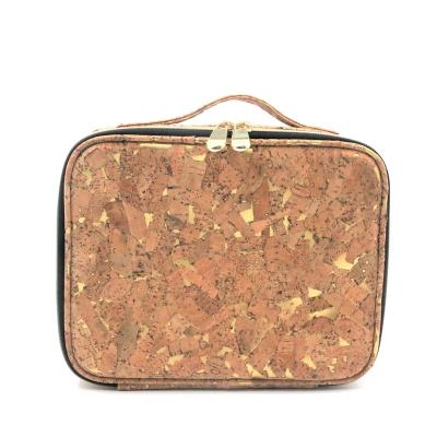 China Normcore/Water Resistance Sustainable Minimalist Cork Toiletry Bag Multifunctional Cork Makeup Bag for sale