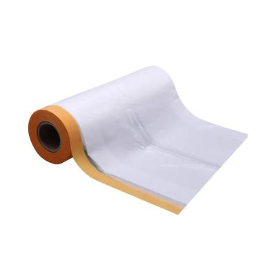 China Wholesale Price 270cm Anti Static Film Waterproof Custom Pretaped Masking Masking Film With Tape for sale