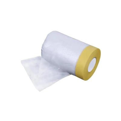 China New Design High Grade Waterproof Pre-taped Masking Film Plastic Masking Film For Painting for sale