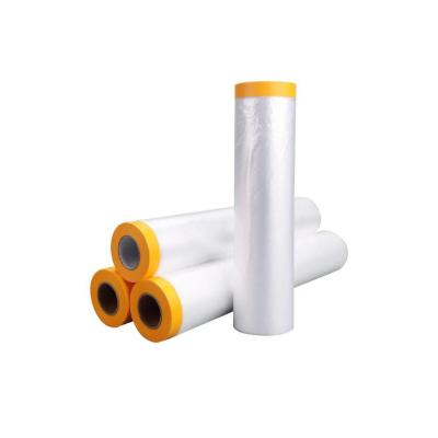 China 270cm Quality Waterproof Premium Hot Selling China Manufacture Masking Film For Painters Protective Paint Pretape Tape Film for sale