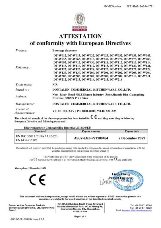 CE - Dontalen Commercial Kitchenware Co., Ltd.