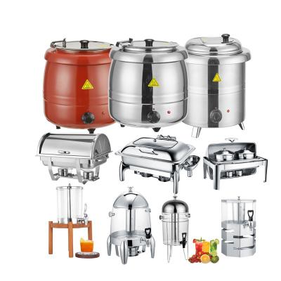 China Factory Price 10L electric soup heating pot red glod bain marie soup kettle with hermostatic Controls for sale