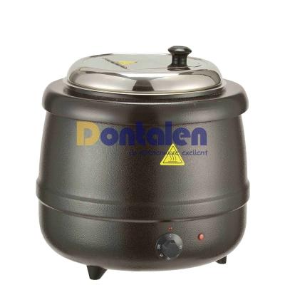 China Dontalen 13 L black Catering Restaurant Pot Stainless Steel Electric Heating Kitchen soup kettle for sale