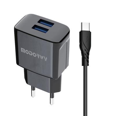 China Mobile Phone MODORWY 2.1A US 2 Port High Speed ​​Wall Charger USB Auto Eu Power Adapter Plug For Iphone Samsung Android Phone PC mp3 for sale