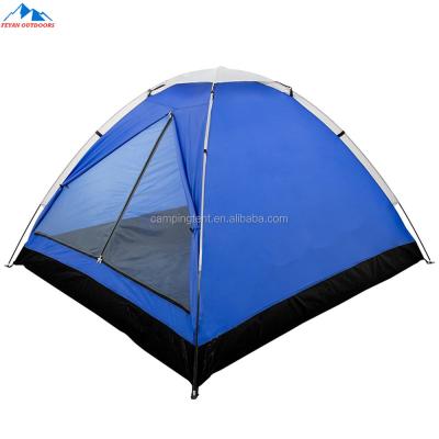 China Outdoor Wild Easy Setup Camping Tent 3-4 Man Double Layer Customized Cheap Outdoor Camping Tent for sale