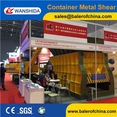 China China WANSHIDA Automatic Scrap Shear/Propane tanks Horizontal Shear Big Mouth Horizontal Shear Supplier for sale