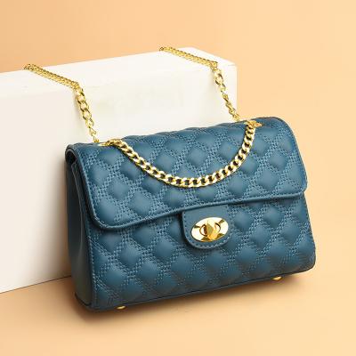 China Others new line fashion small square single shoulder bag leisure diamond fragrant chain diagonal small wind embroidery female bag for sale