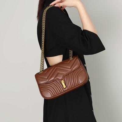 China Other New Fashion Luxury Soft Cross Armpit Shoulder Light Chain Leather Bag For Women for sale