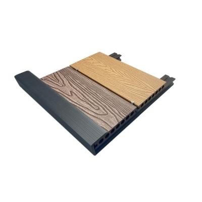 China Modern Exterior Flooring WPC Composite Decking WPC Decking Tiles 3D Engraving for sale