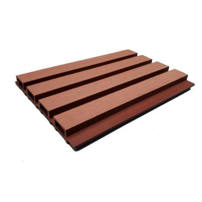 China Modern Waterproof WPC Wall Panels 219*26mm Cladding Decor WPC 3d Wood Plastic Composite Wall Panel for sale