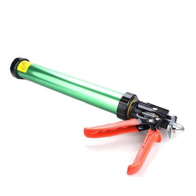 China Durable Thickened Aluminum Alloy Barrel Gun Structure Glue Gun Glass Glue Soft Coated Cartridges Caulk Gun for sale