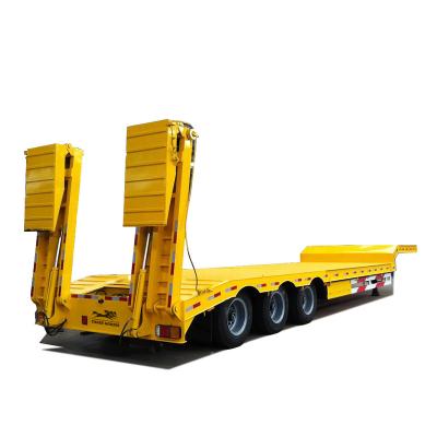 China Loading for Heavi Duti Bulldoz Transport Lowboy Trailer Weight Duty Dozers and Excavators Dozer Transport Lowboy Trailer for sale