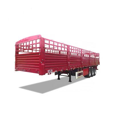 China Truck Trailer Best Sell Animal Transport Stake Barrier Trailer Best Stake Livestock Trailer for sale