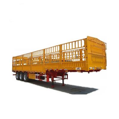 China China Stake Barrier Cargo Truck Trailer 3 Layer Sheep Trailer Cattle Trailer for sale