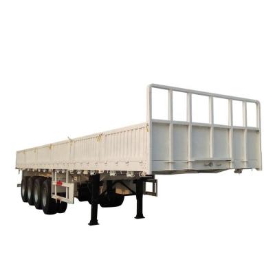 China Best 40ft semi truck trailer cheap side wall trailer dropside trailer for bulk cargo for sale