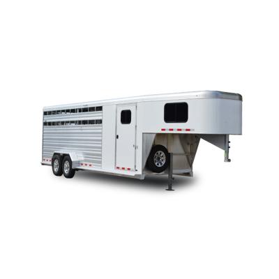 China Loading For China 4 Horse Deluxe Gooseneck Enclosed Horse Trailer Angle Professional Load Trailer for sale