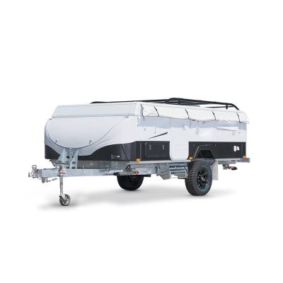 China Outdoor Travel Trailer Hot Sale 3-4 People Off Road Travel Trailer For Motorcycle Camper Trailer With Kitchen for sale