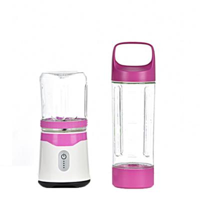 China Mini Fruit Extractor Cup Soybean Car Plastic Bottle Refillable Blender Portable Milk Maker Blender Handle Juicer for sale