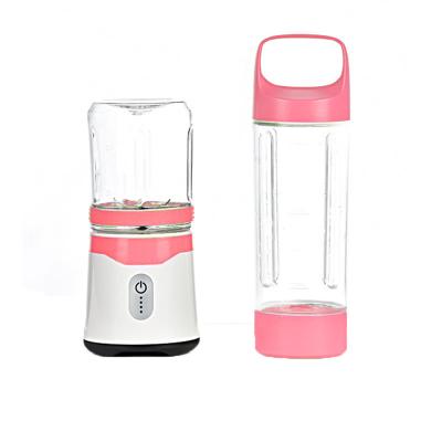 China Hot Sale 380Ml Car Rechargeable Blender Portable Electric Fruit Extractors Tumbler Juicer for sale