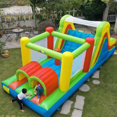 China Residential Residential YARD Castle Inflatable Bounce House Bouncy Castle Trampoline Obstacle Course Game for sale