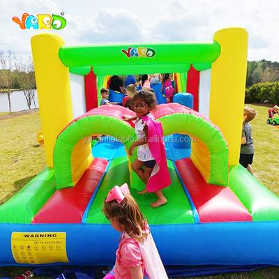 China High Quality 420D Polyester Coated PVC Inflatable Slide Playground Bouncy Castle Bounce House Obstacle Course Combo 6 in 1 for sale