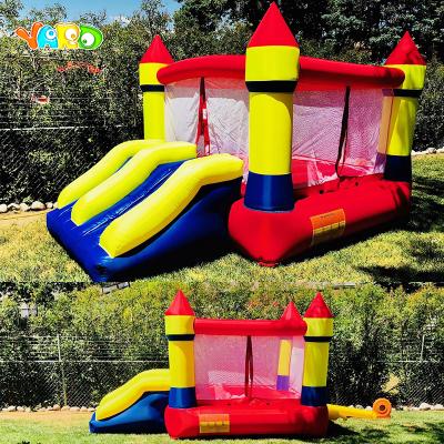 China 420D Polyester Coated PVC YARD Attraction Fun Playing Inflatable Bouncer Combo Slide Jumping Castle For Kids for sale