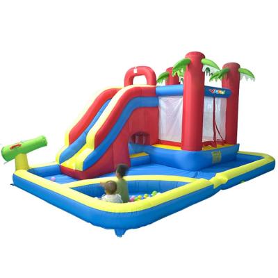 China Kids Toys Waterproof Inflatable Pool Slide Inflatable Water Slide Game With PE Ball for sale