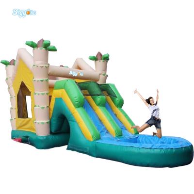 China Factory Supply Commercial Grade Moonwalks Inflatable Water Slide Pool With Blowers for sale