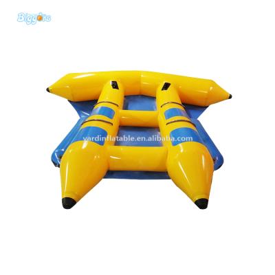 China Waterproof cheap price float water fishing inflatable banana boat for sale for sale