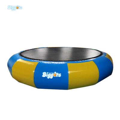 China Water Playground Waterproof 15FT Inflatable Water Floating Trampolines For Sale for sale