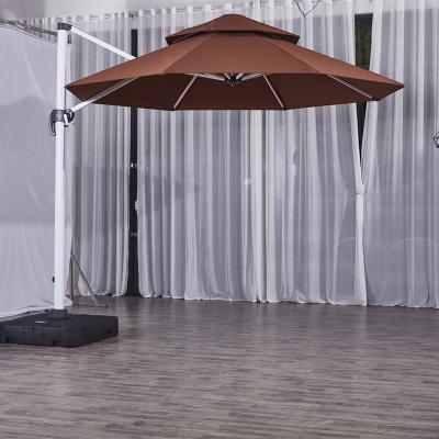 China Modern Commercial Aluminum Material Round Shape Garden Cantilever Umbrella Outdoor Patio Beach Hotel Using Patio Umbrellas And Bases for sale