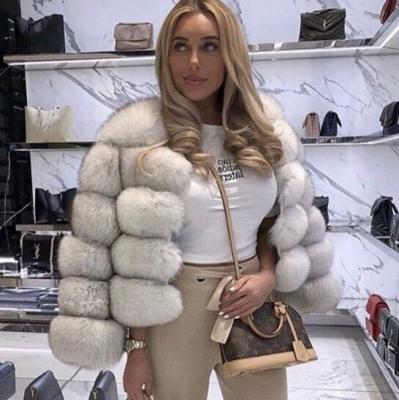 China Plus Classy Faux Fur Women's Fashionable Multi Colors All-match Winter Anti-wrinkle Ladies Waist Coats for sale