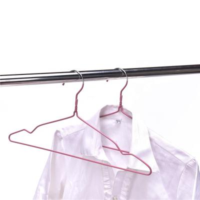 China Save Space Factory Top Sell PVC Household Impregnated Stainless Steel Wire Airing Non-Slip Hanger for sale