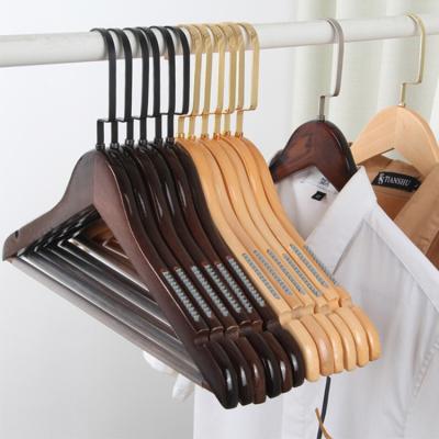 China Space Savings Manufacturer Customize Boutique Cheap Wooden Coat Hanger Wholesale For Clothes for sale