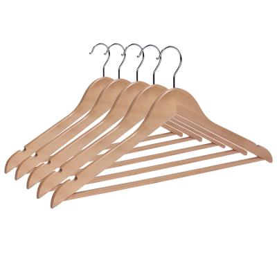 China Vintage Manufacturer Wholesale Custom Wooden Coat Hangers Non Slip Hangers With Logo for sale