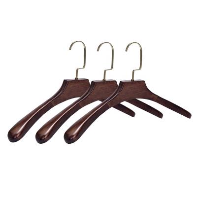 China Save Space Wholesale Custom Luxury Non-slip Clothes Hangers Wooden Coat Hanger For Display for sale