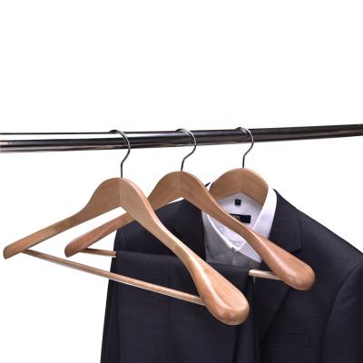 China Customization Wholesale Products Custom Luxury Cloth Hanger Wooden Coat Hanger For Heavy Clothes for sale