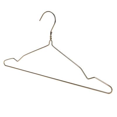 China Wardrobe Aluminum Alloy Hanger Clothes Store Metal Hangers Adult Anti-Slip Color Shirt Hanger for sale