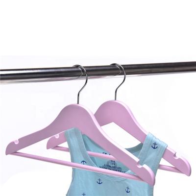 China New Classic/Postmodern Best Selling Wooden Colorful Wooden Clothes Hanger Hanger For Fabrics Kids Hangers Manufacturer for sale