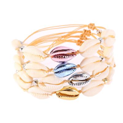 China Nickel Free Jewelry Shell Charm Adjustable Bracelet Bohemian Natural Cowrie Shell Bracelets For Women 2019 Fashion Summer Beach for sale