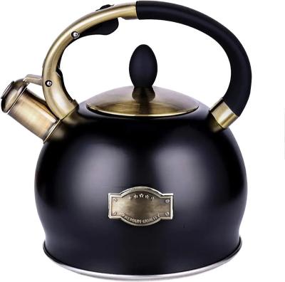 China Sustainable New Arrival Household Classic 3L Portable Teapot Stove Top Whistling Coffee Tea Kettle Stainless Steel Teakettles for sale