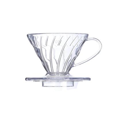 China Sustainable New Arrival V60 1-2/4 Cups Reusable Plastic Pour Over Coffee Filter Dripper Cone Coffee Maker Coffee Brewing Filter Cups for sale