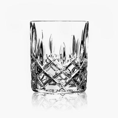 China Old fashion New Arrival Wholesale 320ML Diamond Crystal Clear Whisky Glass Wine Beer Cup Old Fashioned Whiskey Glasses Drinking Tumbler for sale